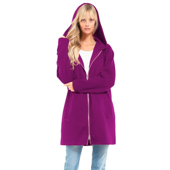 Made by Olivia Women's Casual Oversized Loose Fit Zip Up Pullover Hoodie Tunic Sweatshirt Jacket Fall Outfits (S-3X)