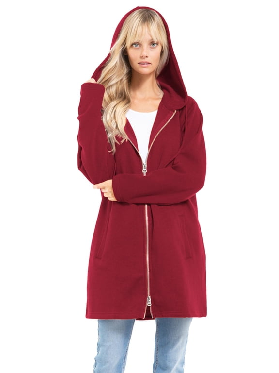Women's Casual Oversized Loose Fit Zip Up Pullover Hoodie Tunic Sweatshirt Jacket Fall Outfits (S-3X)