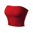 thumbnail image 1 of Made by Olivia Women's Casual Solid Double Layered Strapless Basic Tube Top, 1 of 4