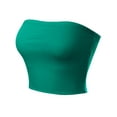 thumbnail image 1 of Made by Olivia Women's Casual Solid Double Layered Strapless Basic Tube Top, 1 of 4