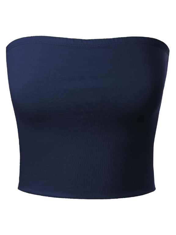 Women's Causal Strapless Double layered Basic Sexy Tube Top