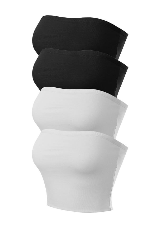 Women's Causal Strapless Double layered Basic Sexy Tube Top