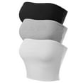 thumbnail image 1 of Made by Olivia Women's Causal Strapless Double layered Basic Sexy Tube Top, 1 of 2