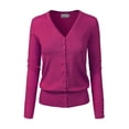 thumbnail image 1 of Made by Olivia Women's Classic Button Down Long Sleeve V-Neck Soft Knit Sweater Cardigan, 1 of 7