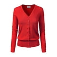 thumbnail image 1 of Made by Olivia Women's Classic Button Down Long Sleeve V-Neck Soft Knit Sweater Cardigan, 1 of 7