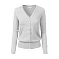 thumbnail image 1 of Made by Olivia Women's Classic Button Down Long Sleeve V-Neck Soft Knit Sweater Cardigan, 1 of 7