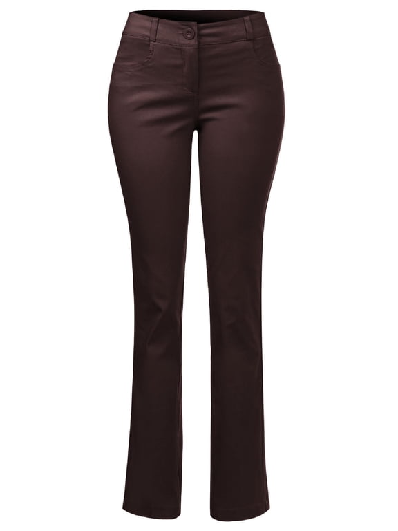 Women's Comfy Bootcut Curvy Fit Trouser Pants