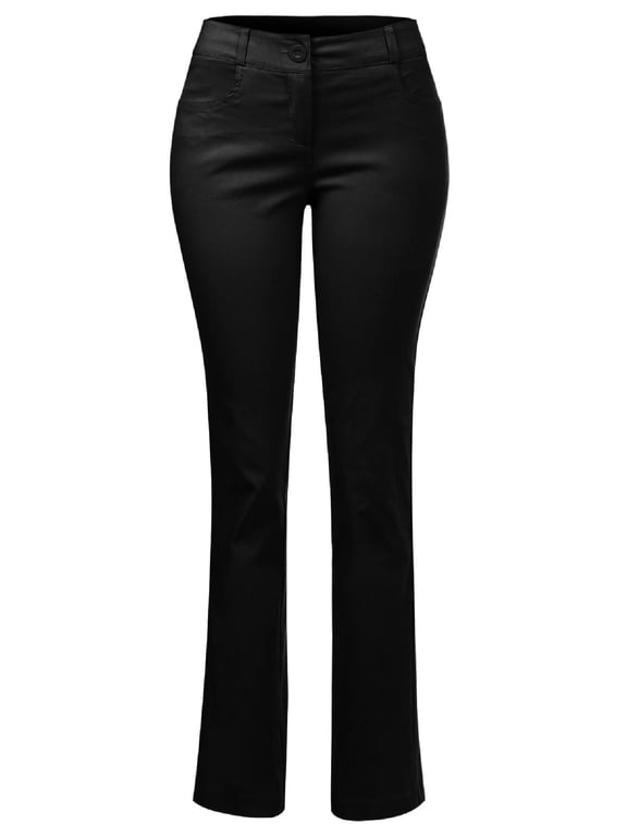 Women's Comfy Bootcut Curvy Fit Trouser Pants