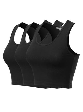 Womens Basic Crop Tank Tops Sleeveless Racerback Tank Top Yoga Athletic  Shirts Fitness Workout Running Crop Tops 