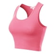 thumbnail image 1 of Made by Olivia Women's Cotton Basic Sleeveless Racerback Sports Crop Tank Top, 1 of 3