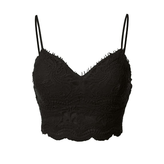 Made by Olivia Women's Crochet Laced Bralette Crop Cami Top