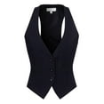 thumbnail image 1 of Made by Olivia Women's Dressy Casual Versatile Racerback Vest Three Button Tuxedo Suit Waistcoat, 1 of 5