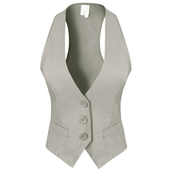 Made by Olivia Women's Dressy Casual Versatile Racerback Vest Tuxedo Suit Waistcoat