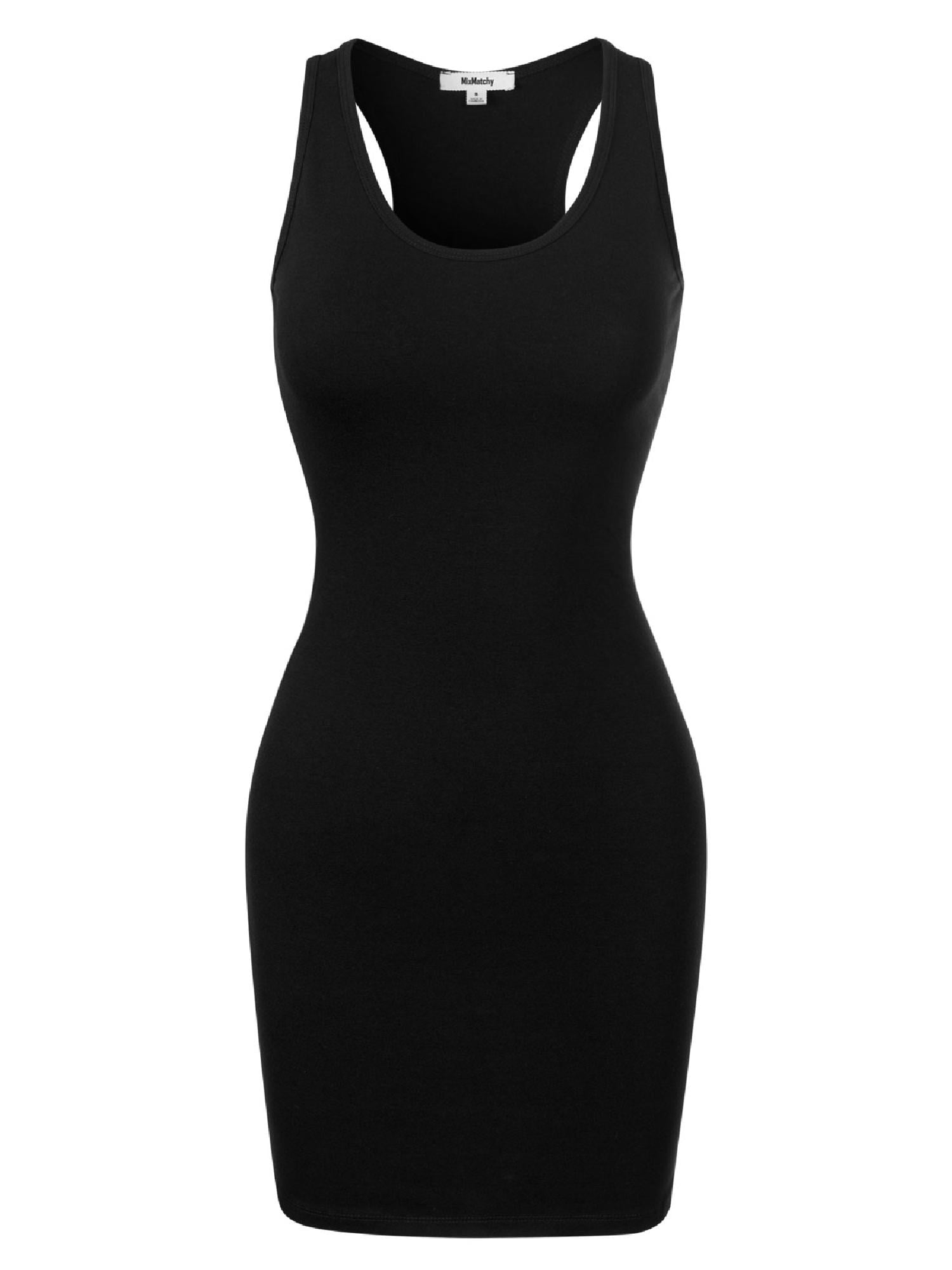 Made by Olivia Women's Sexy Scoop Neck Sleeveless Bodycon Tank Dress