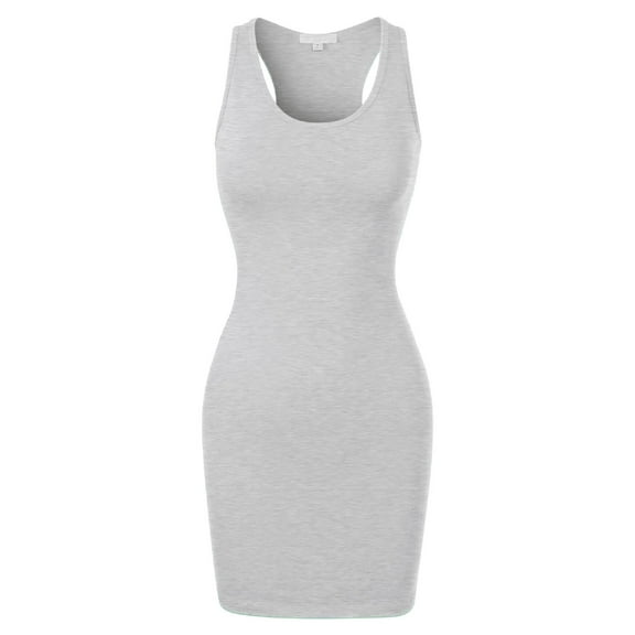Made by Olivia Women's Fitted Sleeveless Sexy Body-Con Racer-Back Round Neck Mini Dress