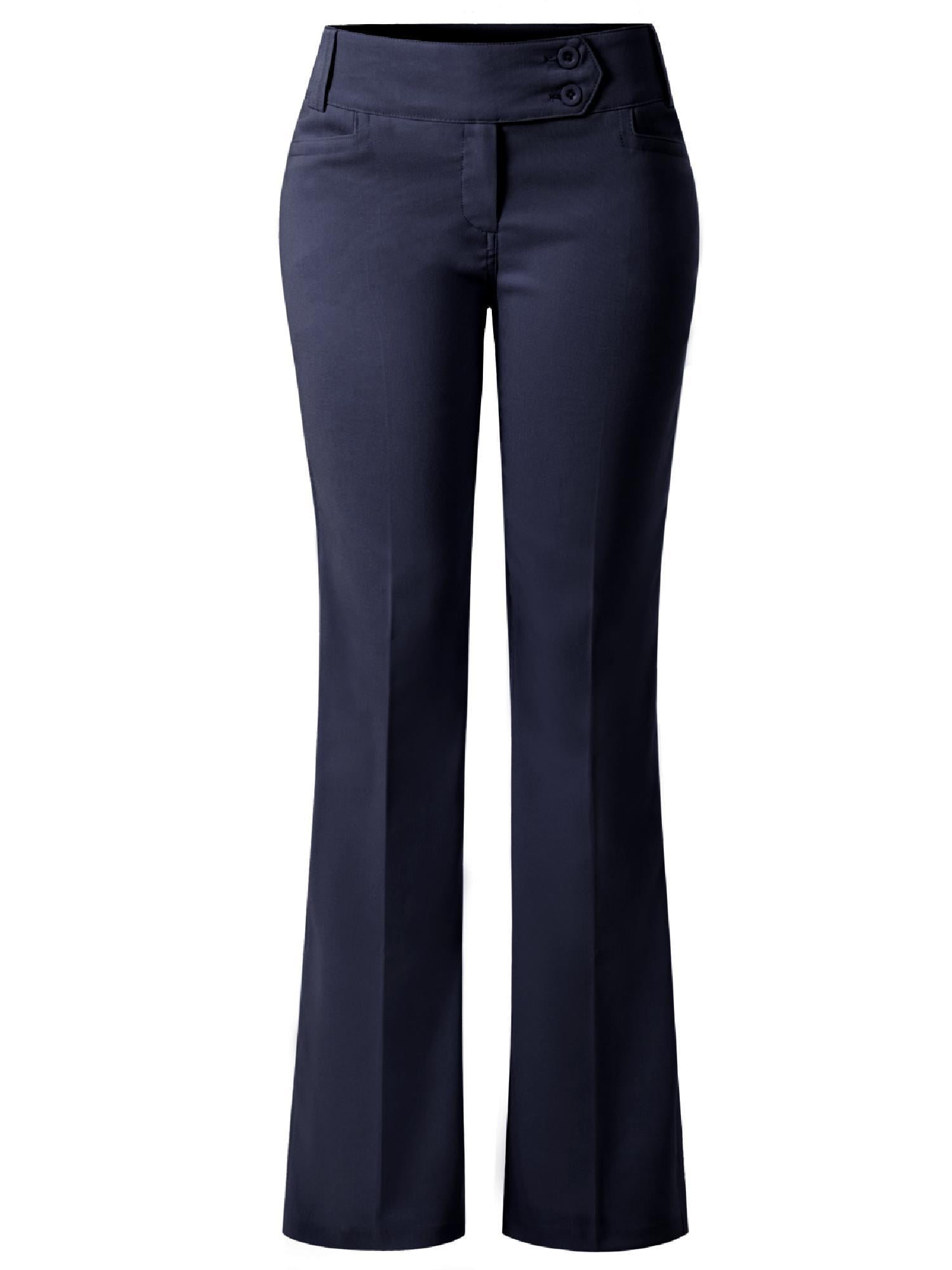 Olivia Mark – Womens High-Waisted Professional Work Pants with Belt –  Olivia Mark
