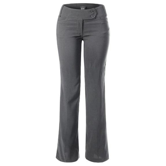 Made by Olivia Women's High Waist Slim Boot-Cut Stretch Office Pants Trousers