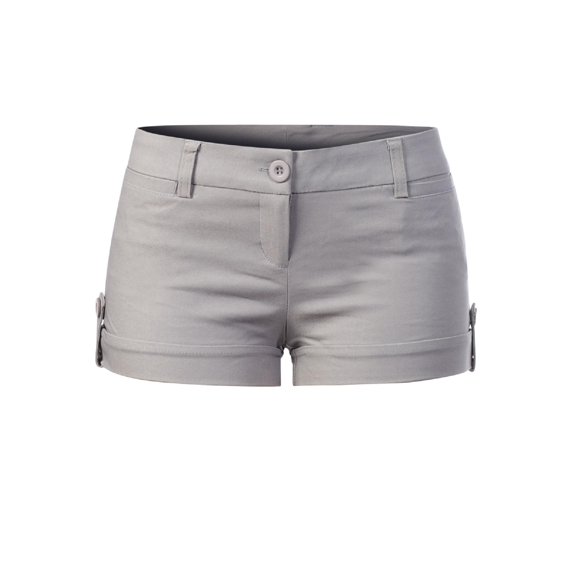 Made by Olivia Women's Juniors Body Enhancing Ripped Hole Mini Shorts/ NEW PRODUCTION Silver 2XL