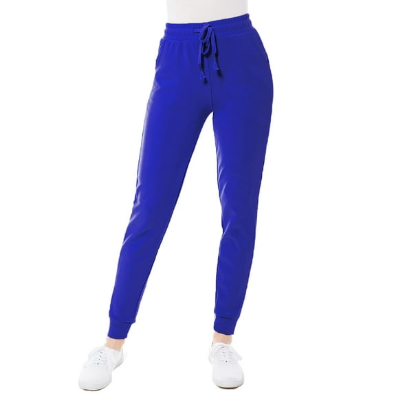 Made by Olivia Women's Lightweight Scuba Joggers with Pockets for Women Workout & Lounge Pants