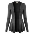 thumbnail image 1 of Made by Olivia Women's Long Sleeve Crochet Knit Draped Open Sweater Cardigan, 1 of 5
