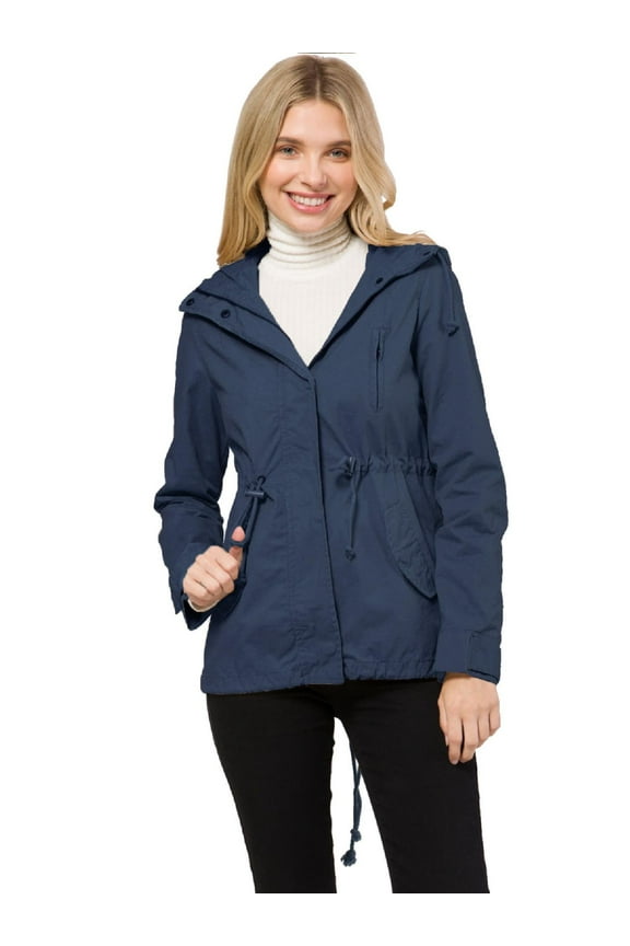 Women's Military Anorak Safari Hoodie Jacket