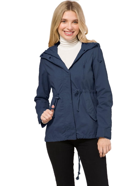 Women's Military Anorak Safari Hoodie Jacket