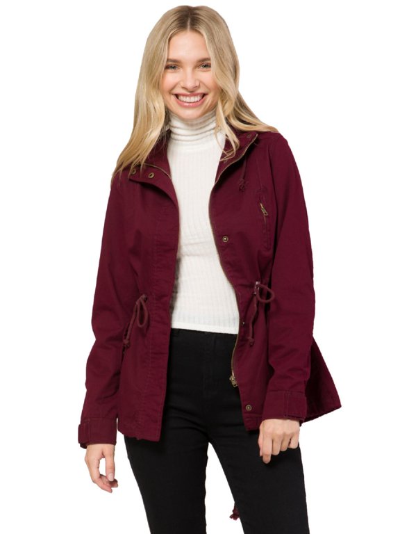 Women's Military Anorak Safari Hoodie Jacket
