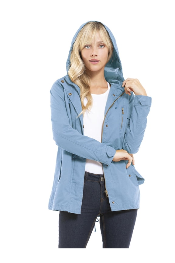 Women's Military Anorak Safari Hoodie Jacket