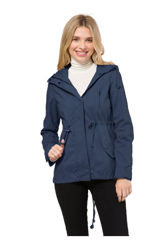 Women's Military Anorak Safari Hoodie Jacket