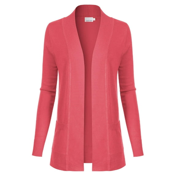 Made by Olivia Women's Open Front Long Sleeve Classic Knit Cardigan