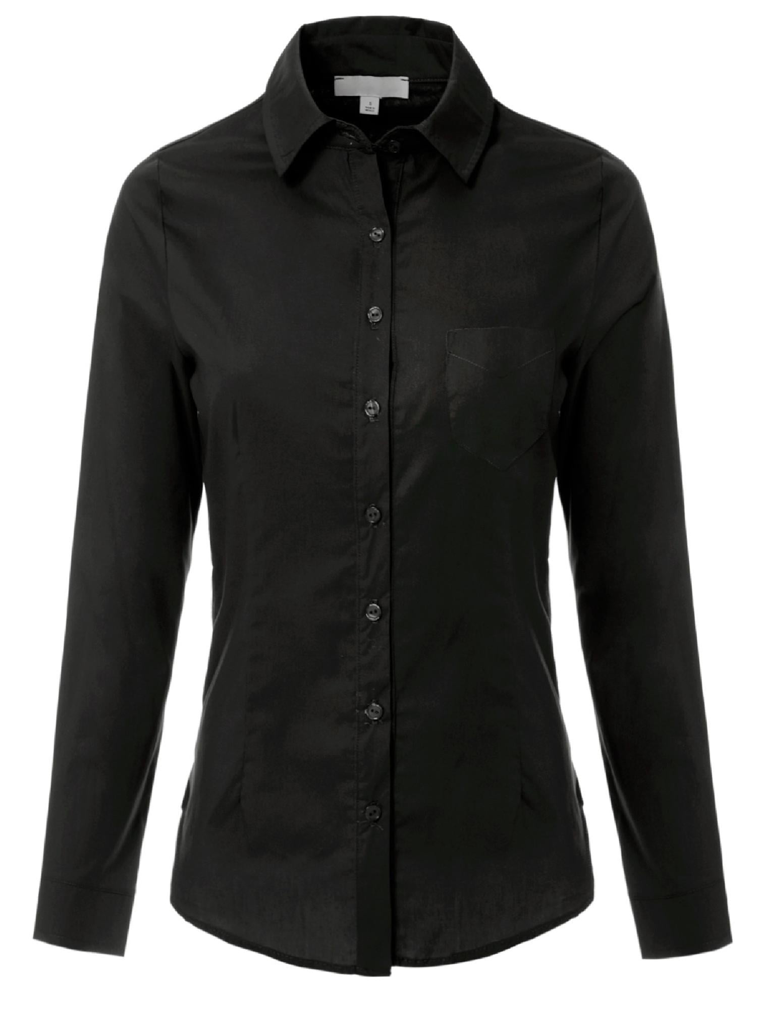Long sleeve dress blouses cheap