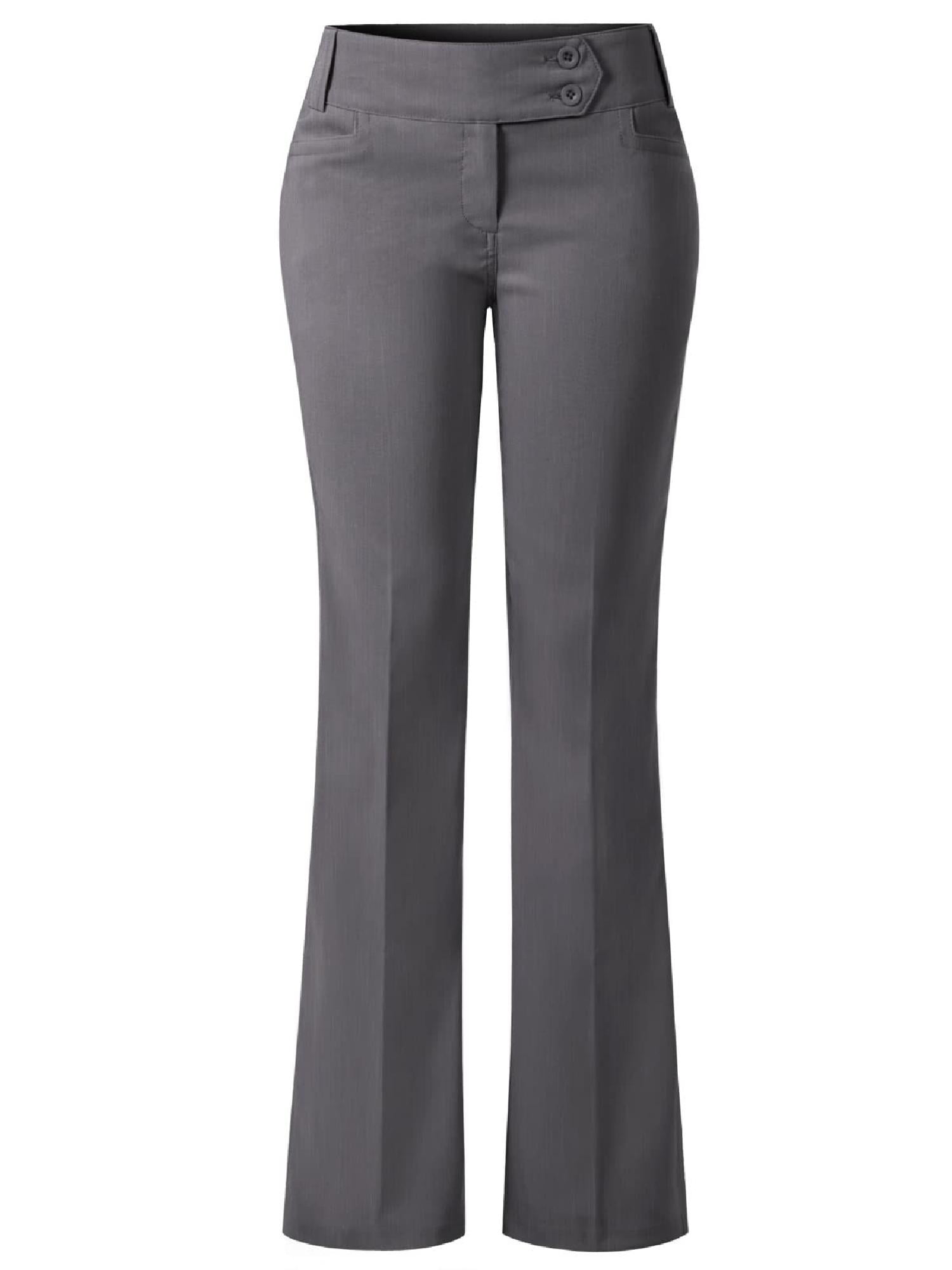 Made by Olivia Women's Relaxed Boot-Cut Stretch Office Pants Trousers Slacks