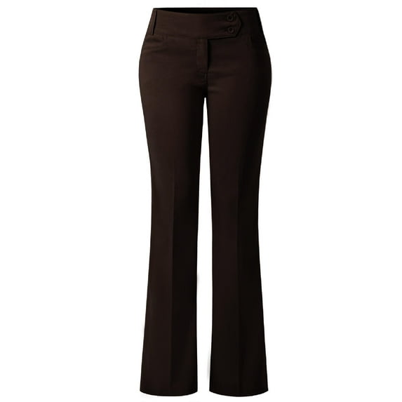 Made by Olivia Women's Relaxed Boot-Cut Office Pants Trousers Slacks