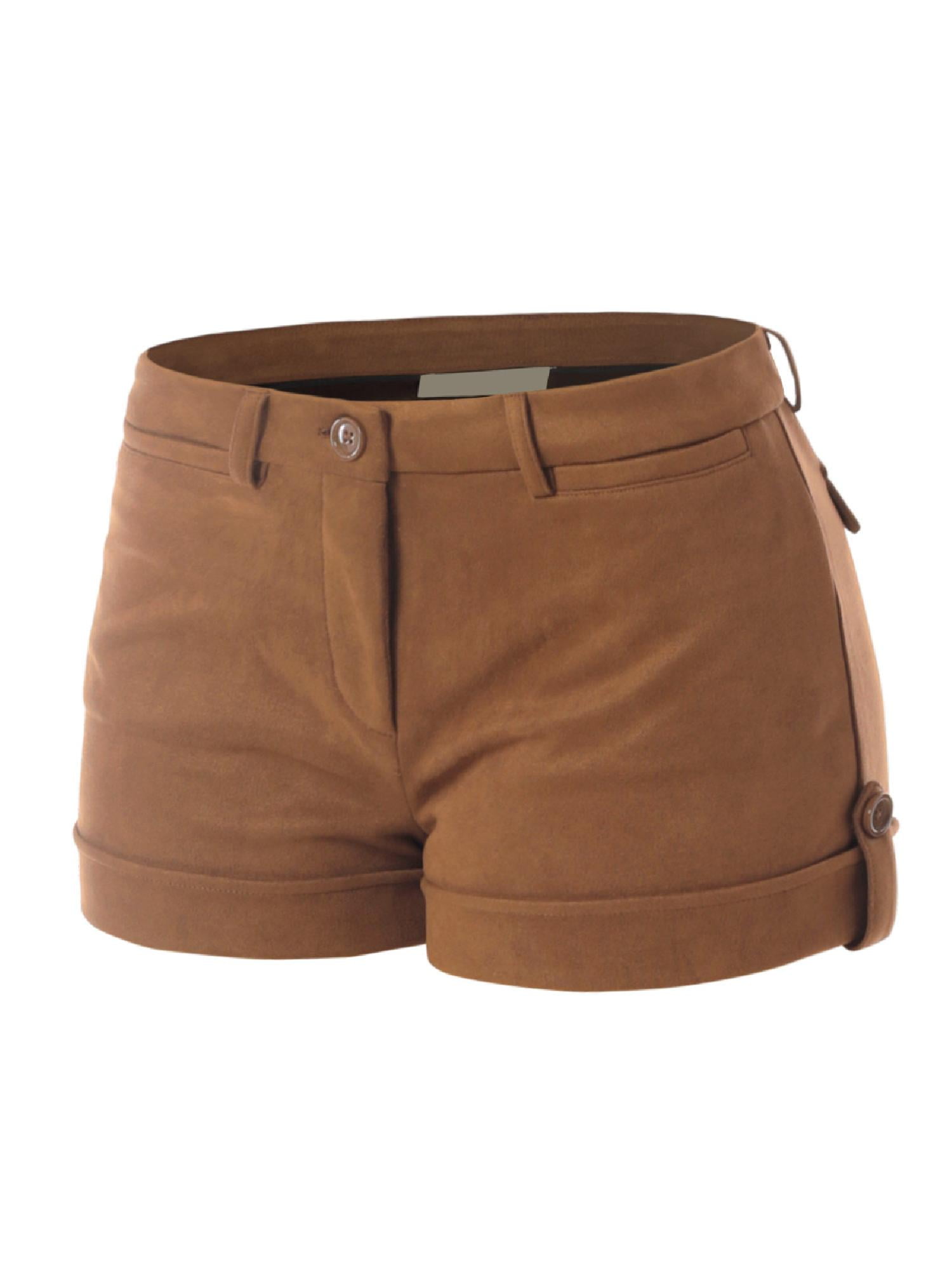 faux suede shorts main image 1