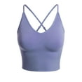 thumbnail image 1 of Made by Olivia Women's Seamless Padded Workout Sports Bra Cami Cropped Yoga Tank Top with Adjustable Straps, 1 of 7