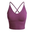 thumbnail image 1 of Made by Olivia Women's Seamless Padded Workout Sports Bra Cami Cropped Yoga Tank Top with Adjustable Straps, 1 of 7