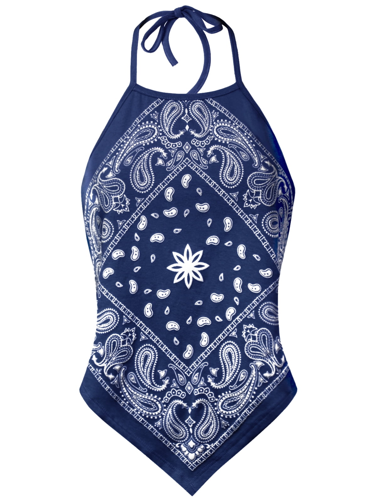 Made by Olivia Women's Sexy Paisley Bandana/ Tie dye Halter Top