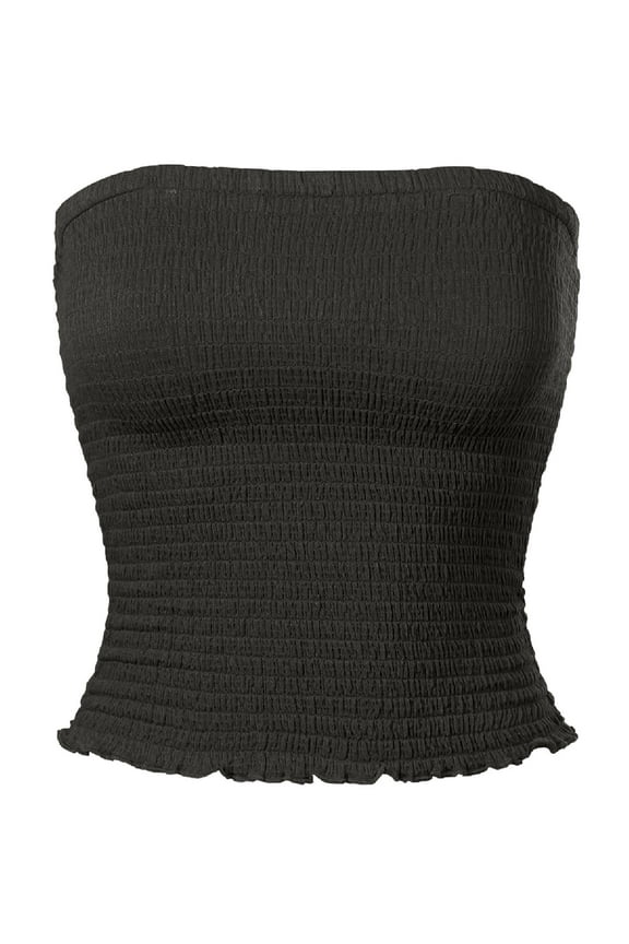Women's Sexy Strapless Smocked Summer Tube Top