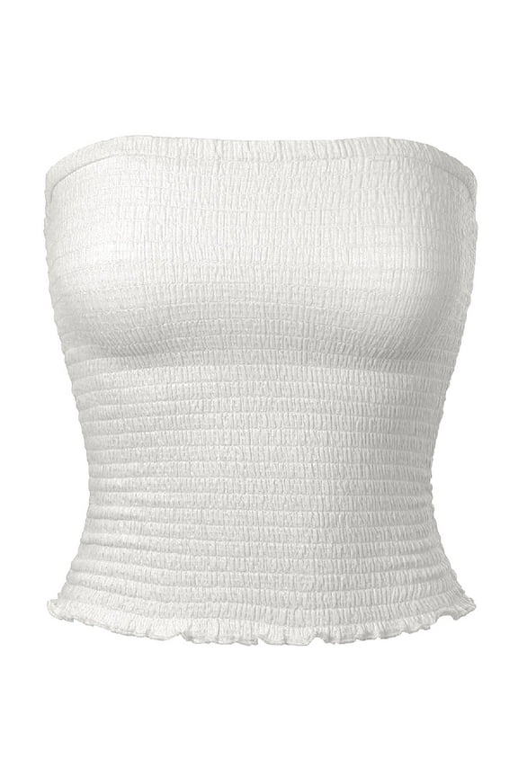 Women's Sexy Strapless Smocked Summer Tube Top