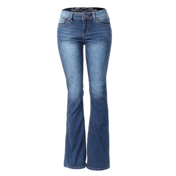 Made by Olivia Women's Sexy Stylish Flare Bell Bottom Slim Bootcut Jean Medium Denim 11