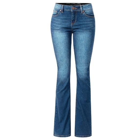 Made by Olivia Women's Sexy Stylish Flare Bell Bottom Slim Bootcut Jean