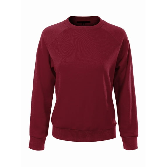 Made by Olivia Women's Soft and Comfy Basic Pullover Crewneck Fleece Sweatshirt