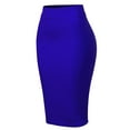 thumbnail image 1 of Made by Olivia Women's Solid Back Slit Scuba Bodycon Pencil Skirt, 1 of 5