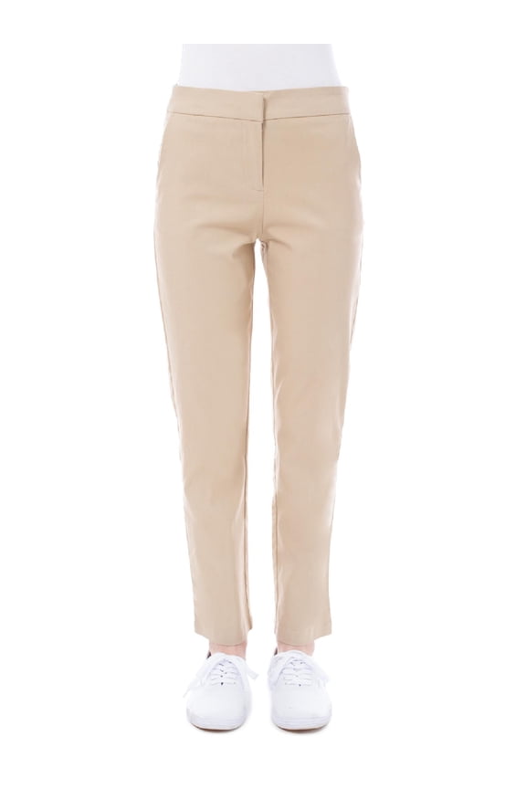 Women's Solid High Waist Ultra Comfy Stretchy Office Trouser Pants