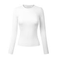 thumbnail image 1 of Made by Olivia Women's Solid Long Sleeve Crew Neck Fitted Ribbed Sweater Top, 1 of 7