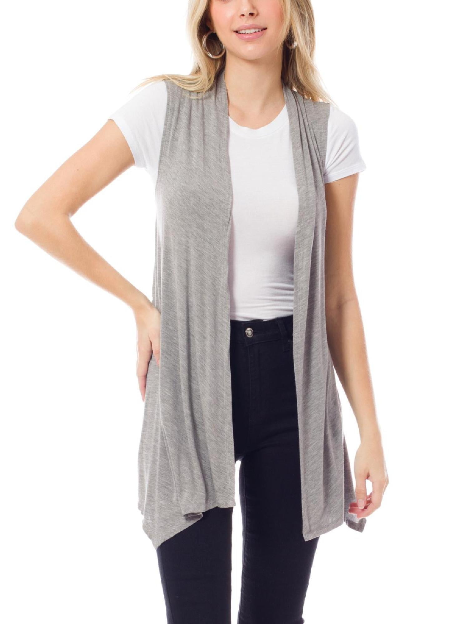 long sheer sleeveless vest