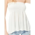 thumbnail image 1 of Made by Olivia Women's Solid Strapless Modal Smocked Tube Top, 1 of 4