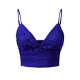 thumbnail image 1 of Made by Olivia Women's Textured Open Back Laced V-Neck Crop Top, 1 of 1