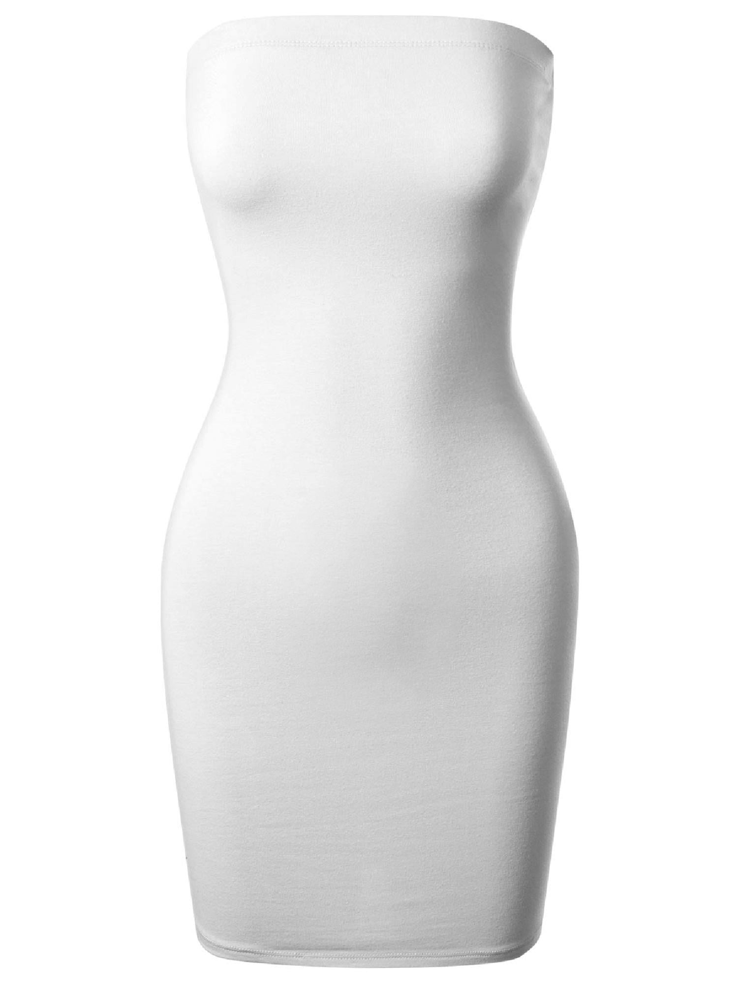 Made by Olivia Women's Tube Cotton Fitted Mini Dress - Walmart.com