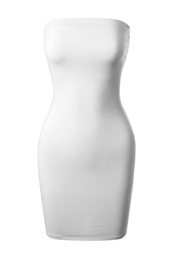 Women's Tube Cotton Fitted Mini Dress
